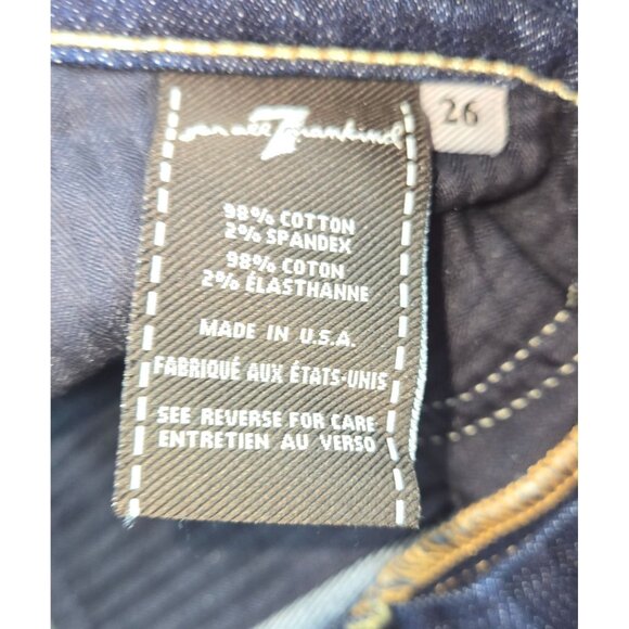 7 For All Mankind Roxanne Skinny Jeans Womens 26 (28x32) Dark Wash - Picture 4 of 8